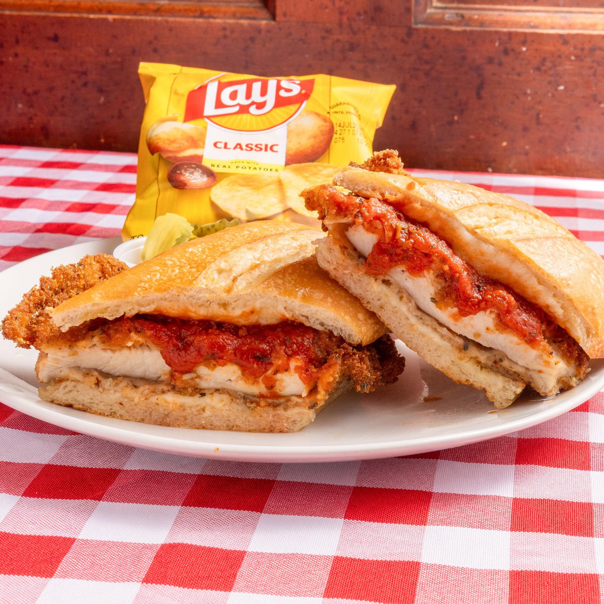 Chicken Parmesan Sandwich Lunch
