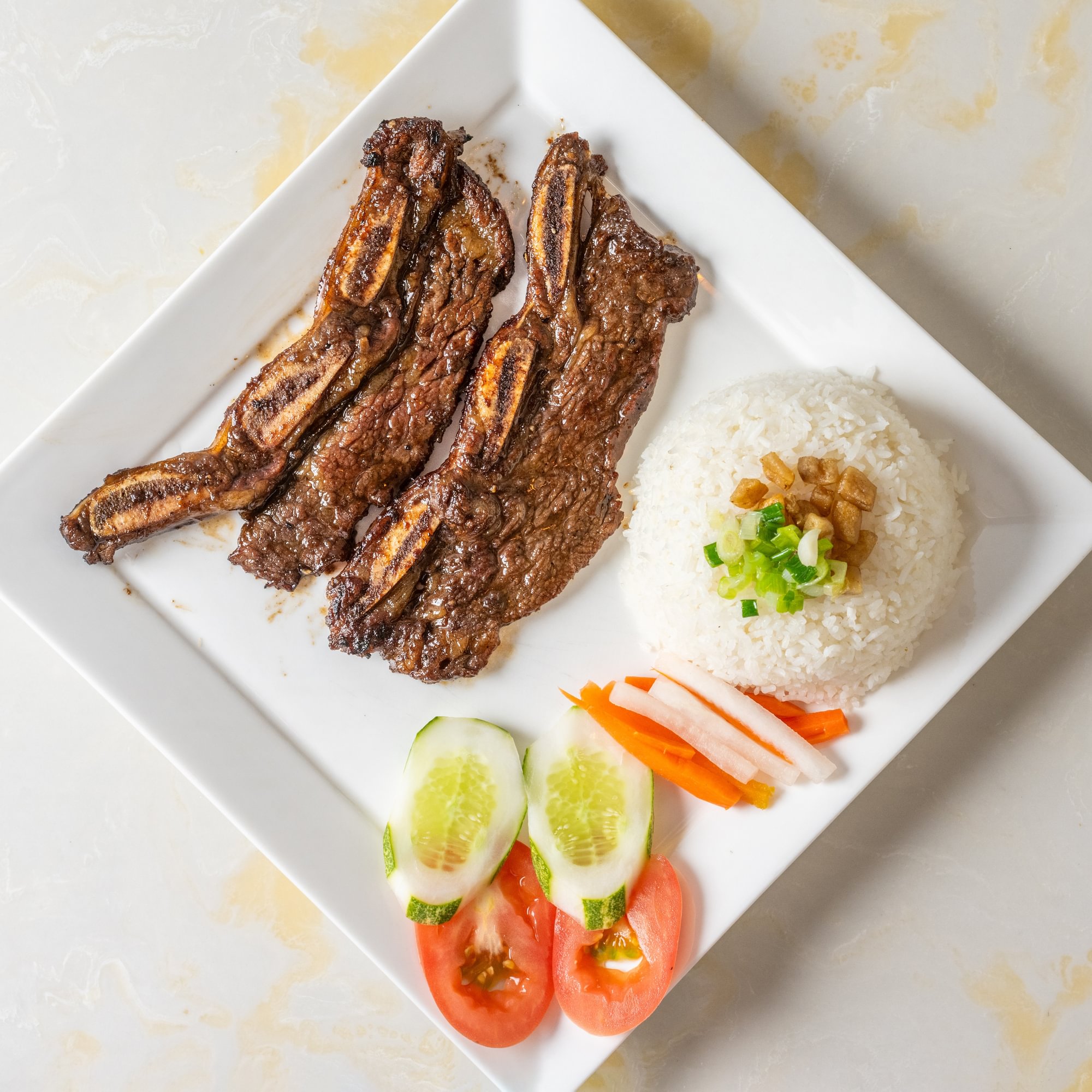 M3. Korean BBQ Short Ribs Rice Plate / Cơm Sườn Bò Đại Hàn