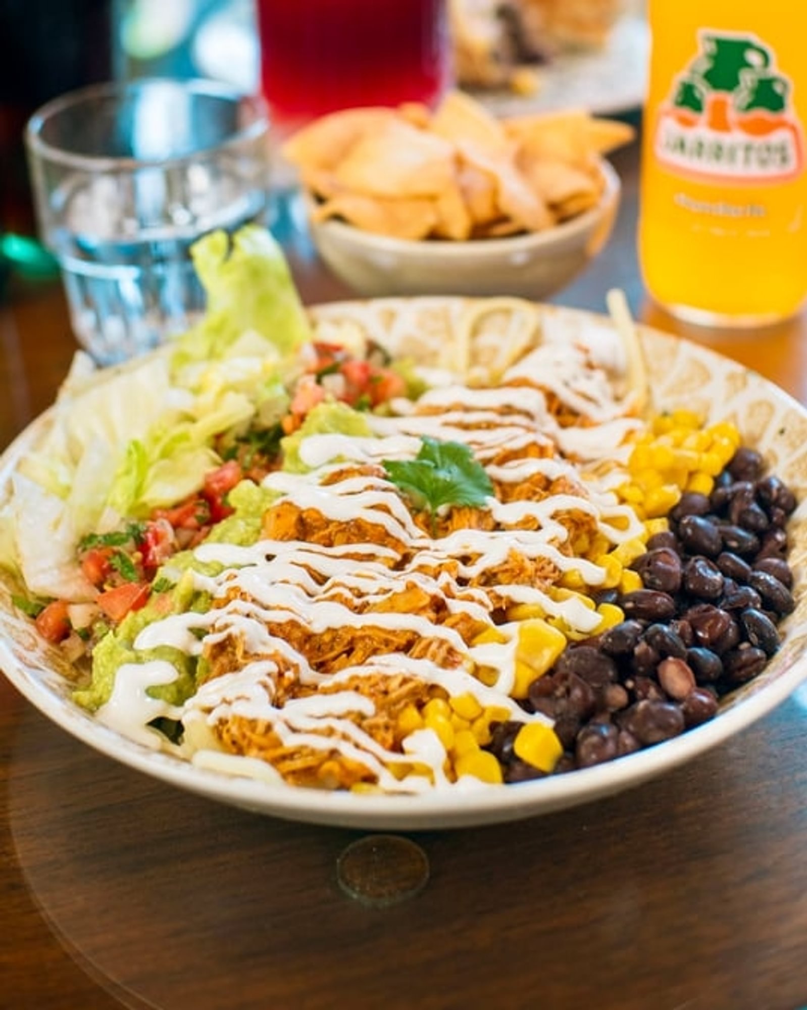 Spicy chicken tinga bowl