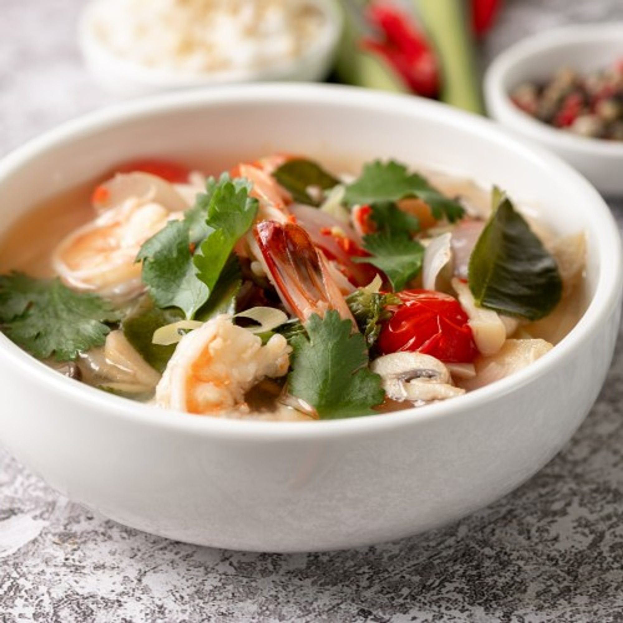 8. Tom Kha Shrimp Soup