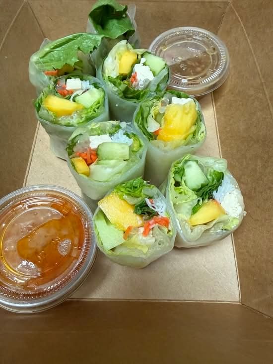 Summer Fresh Mango Shrimp Rolls