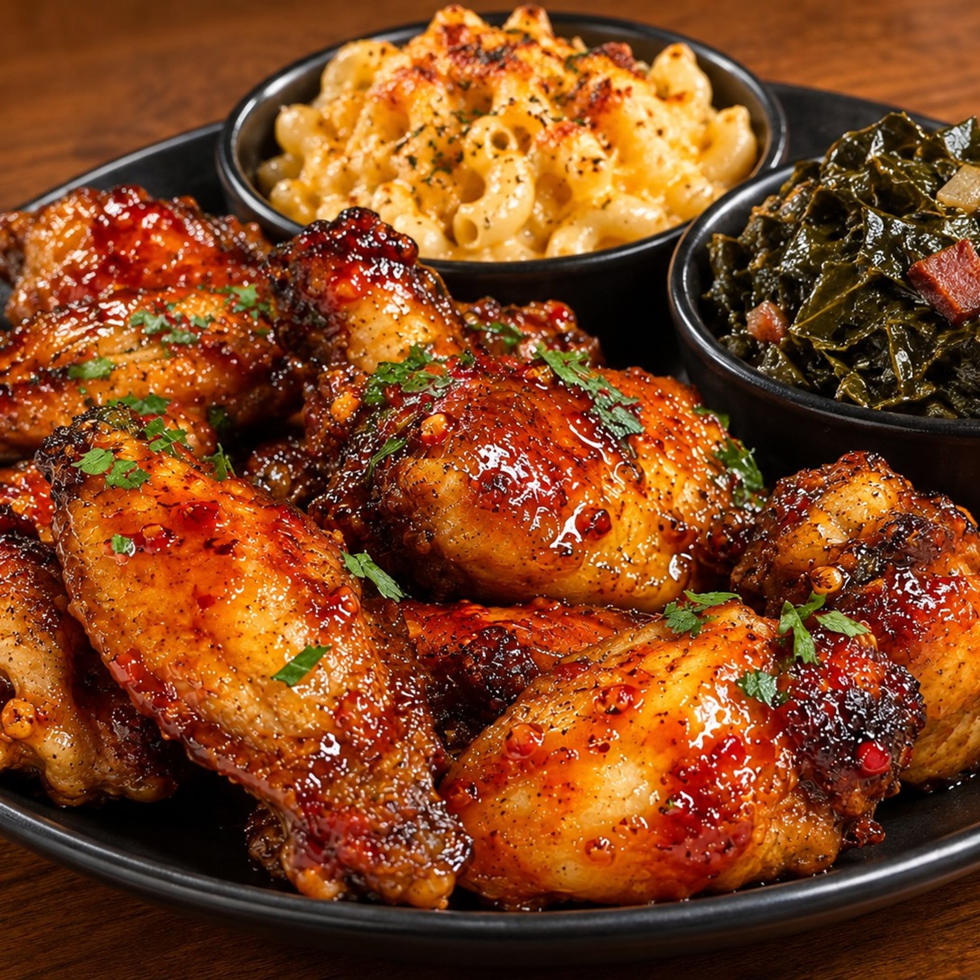 Sweet Chili Wings Dinner Plate