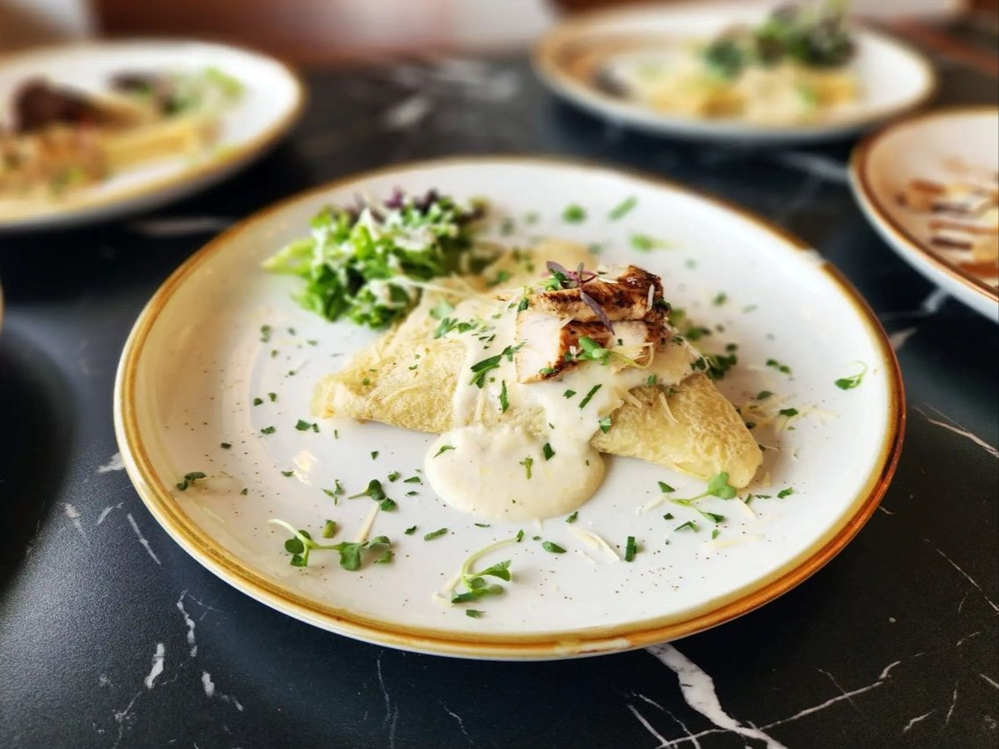 Chicken Alfredo Crêpe