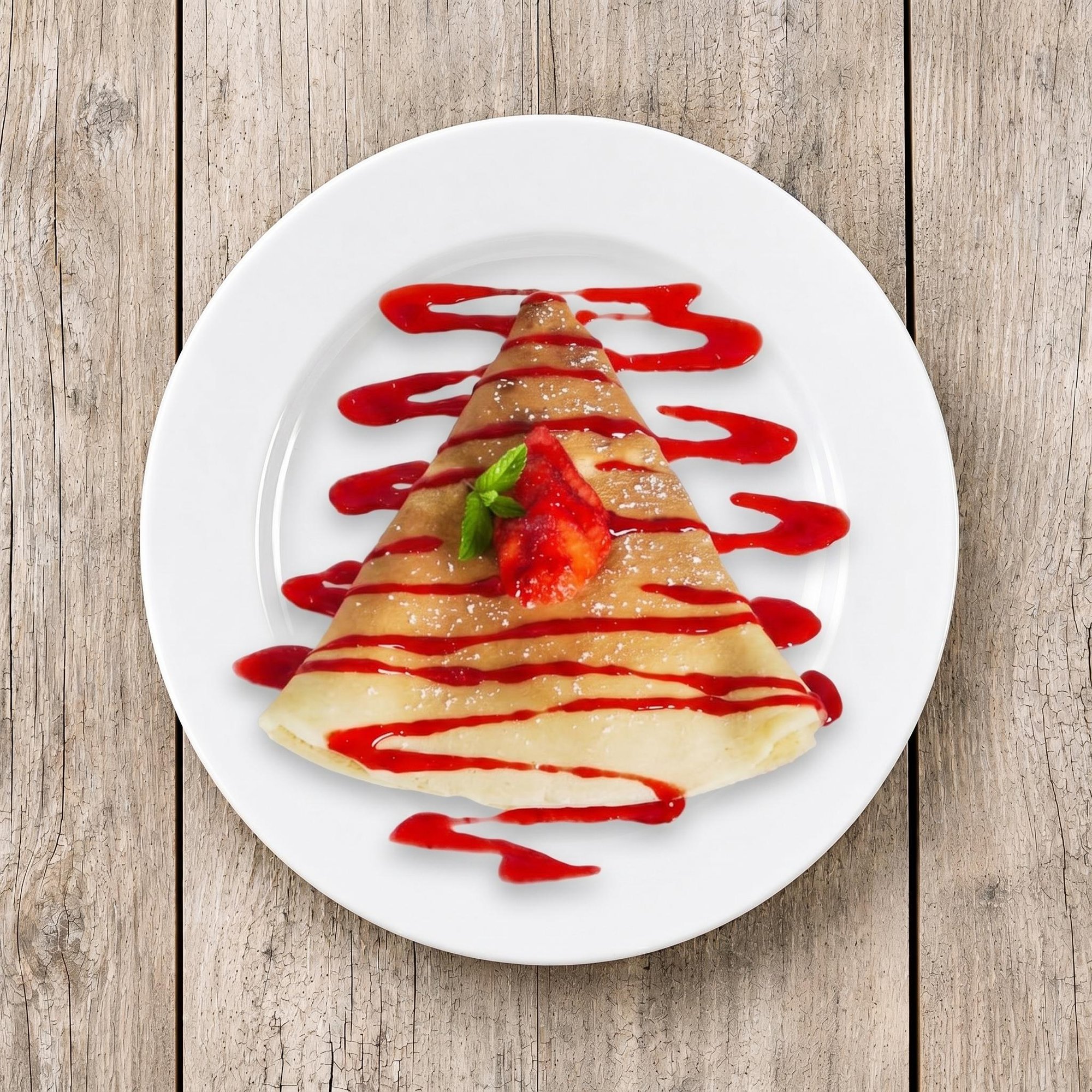 Ricotta strawberry crepe