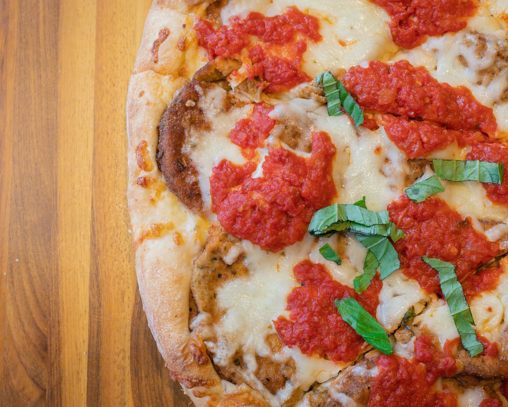 Eggplant Parmigiana Pizza