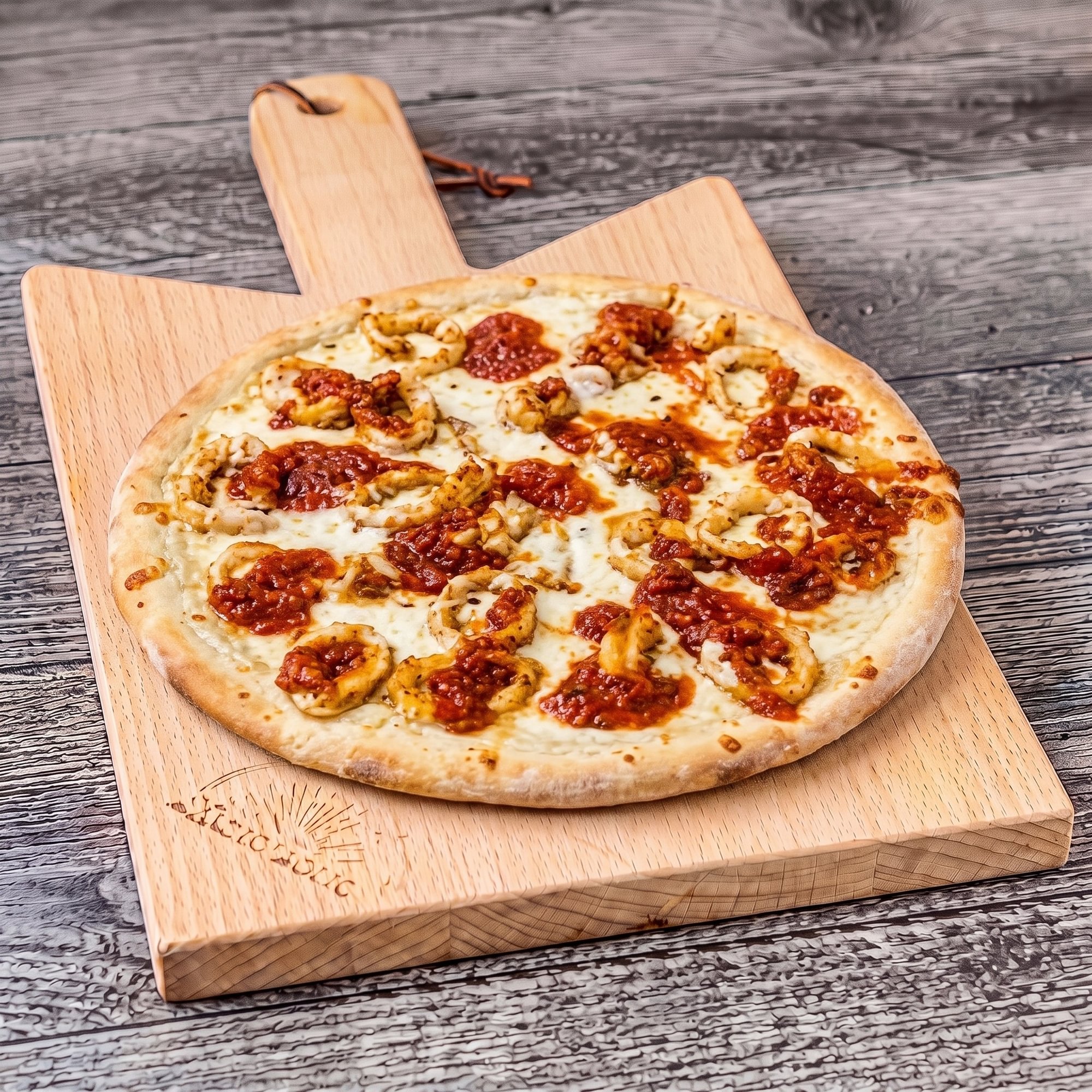 Fried Calamari Pizza