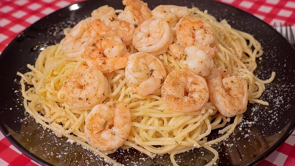 Garlic Noodles with Shrimp