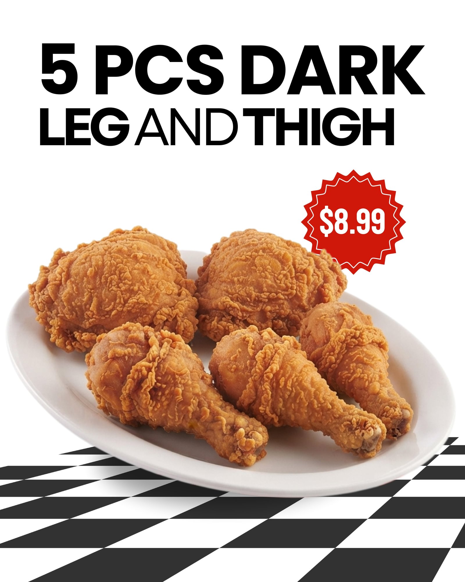 5 Pcs Dark Leg and Thigh