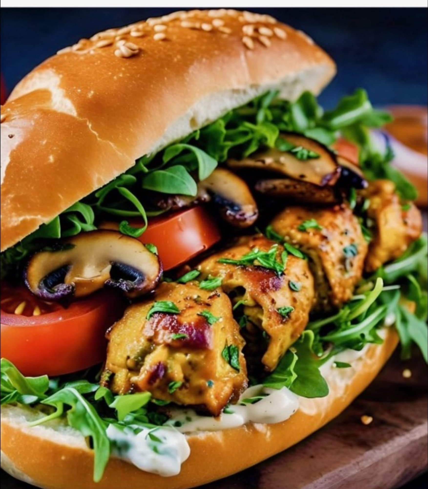 Saffron Chicken Sandwich