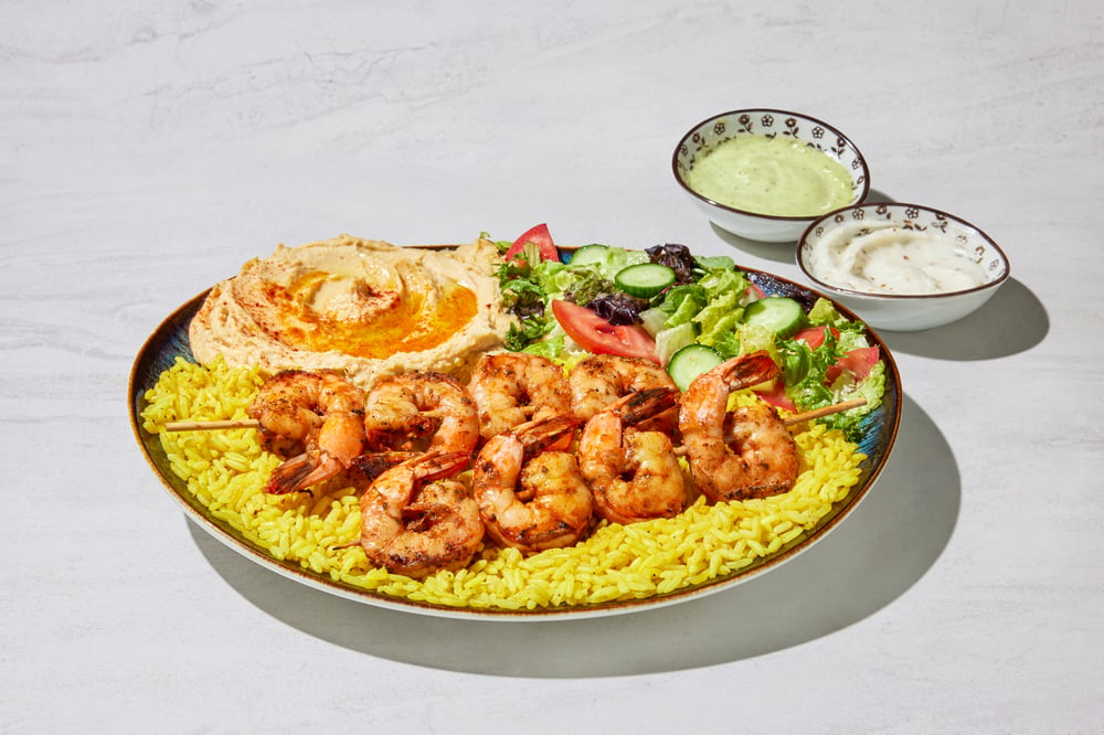 4. Shrimp Kabob Plate