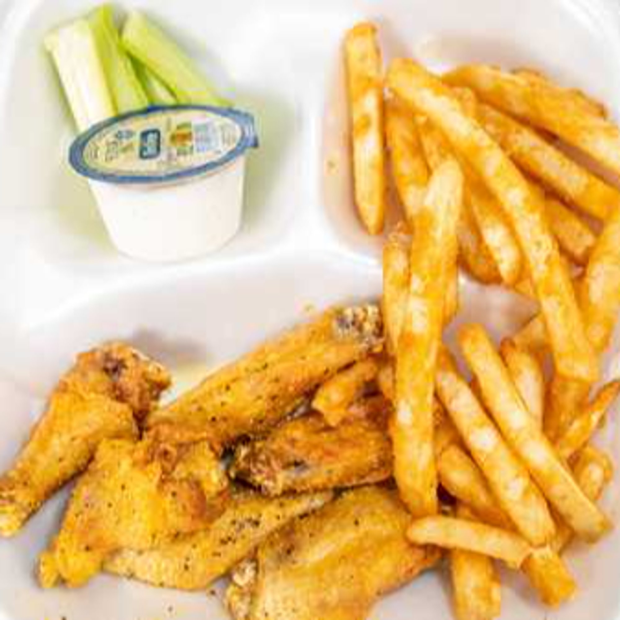 6 Wings with Fries