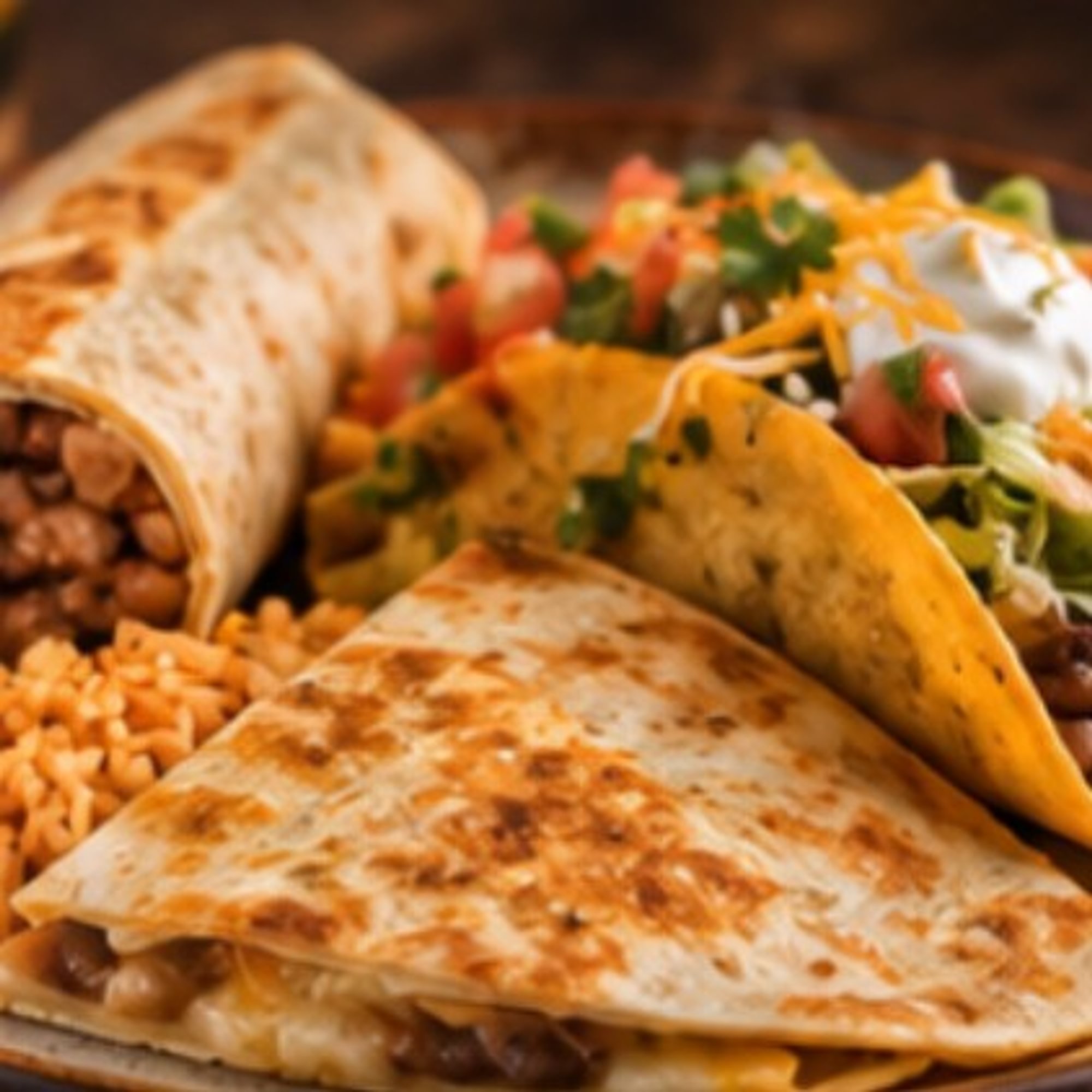 Bean Burrito Chalupa and Cheese Quesadilla