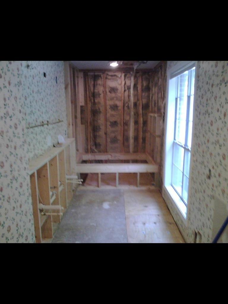 Before, rough in plumbing and electric.