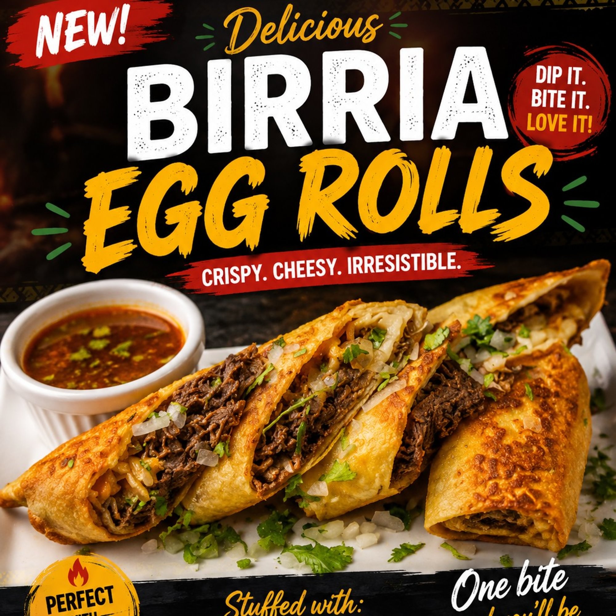Birria Egg Rolls