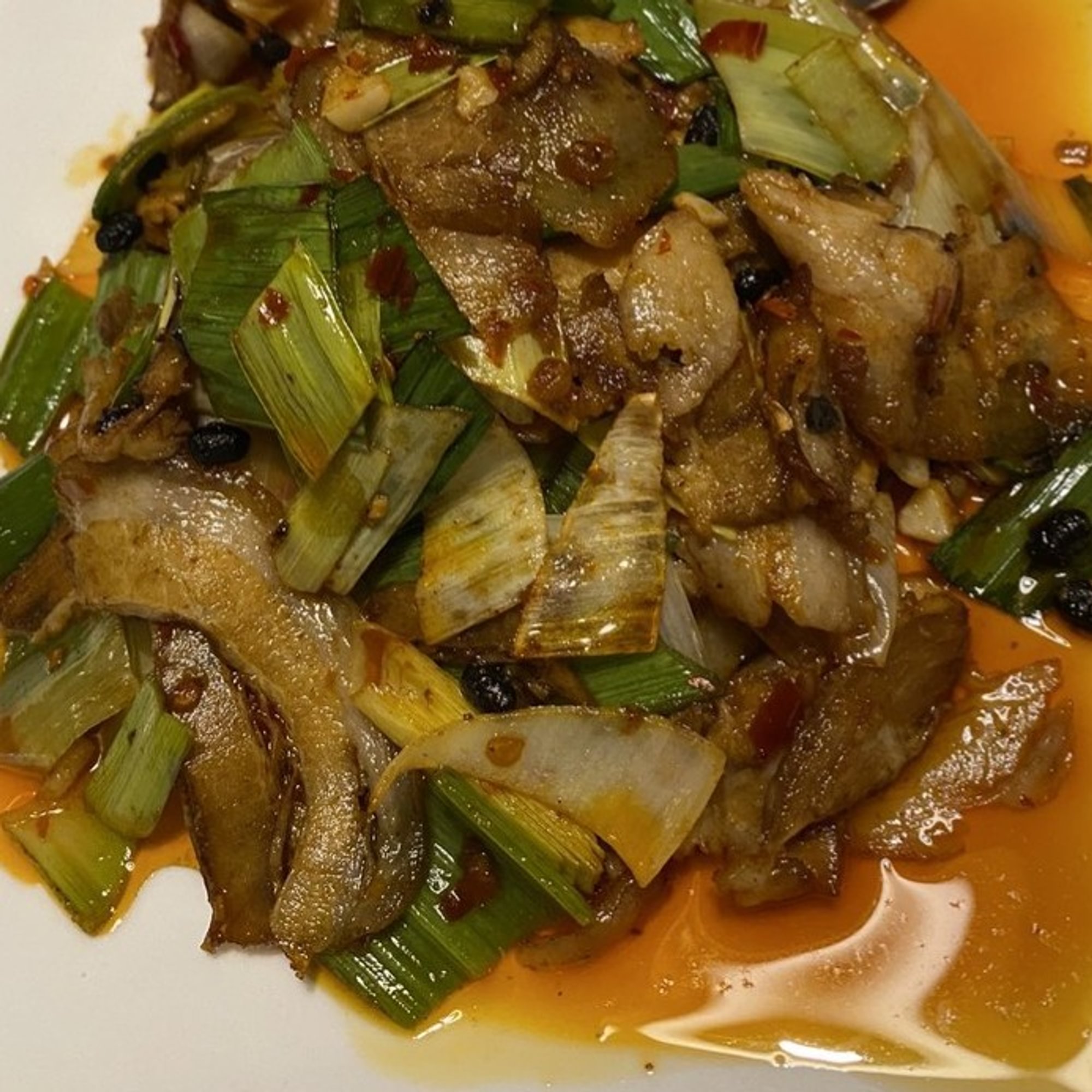 成都回鍋肉 Sauteed Double Cooked Fresh Bacon with Spicy Bean Sauce