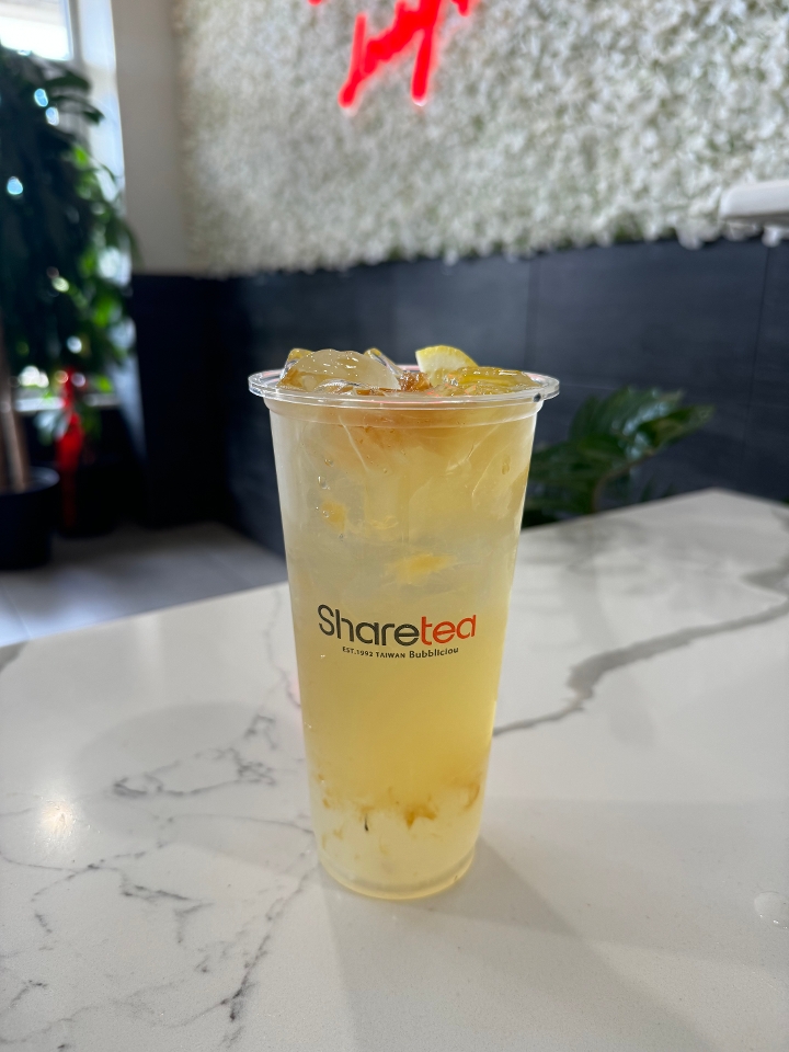 Pineapple Honey Lemonade w/ Crystal Boba