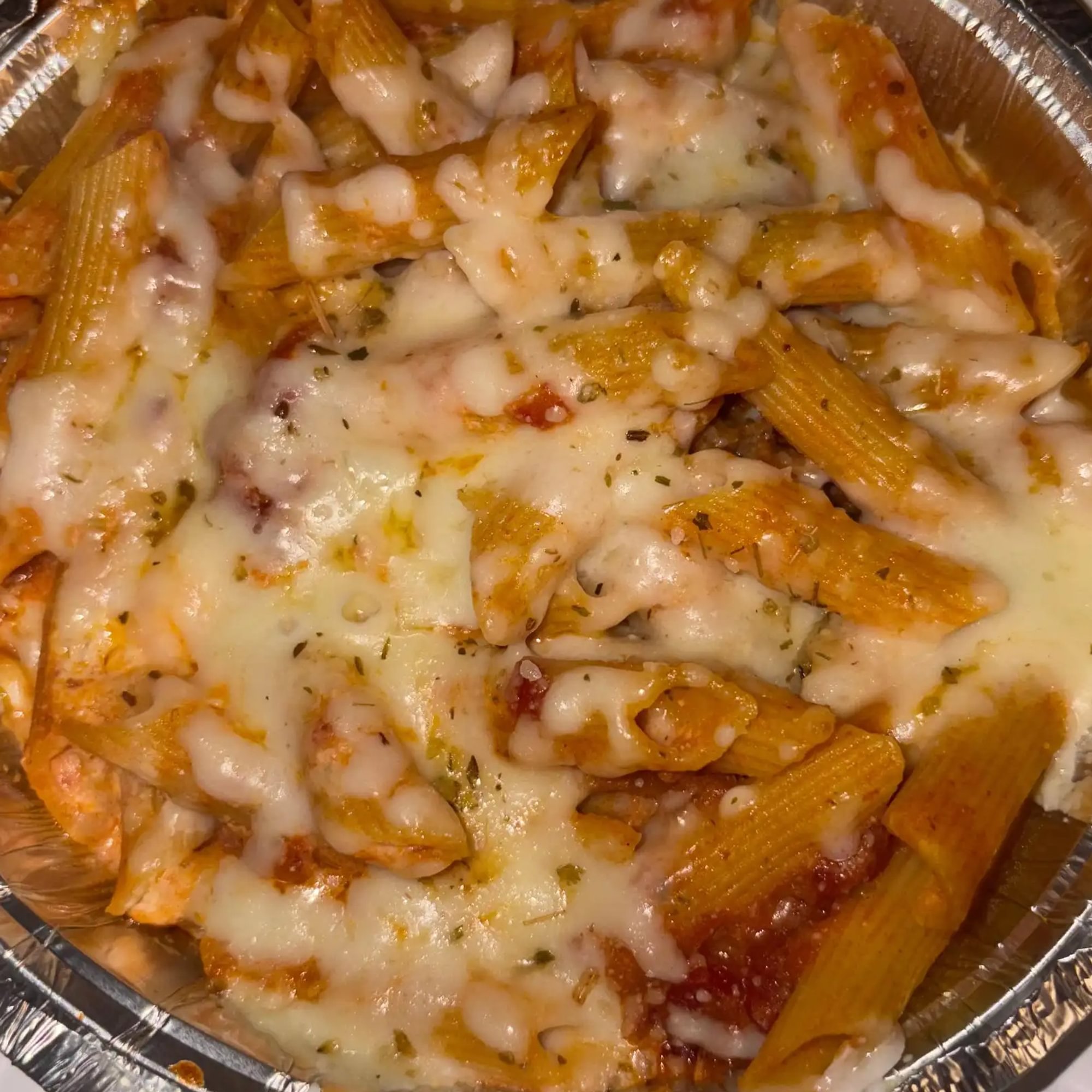 Baked Ziti & Garlic Bread Lunch and Can Soda