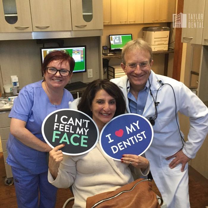 Another happy patient at Taylor Street Dental. Patients have dedicated the song, Can't feel my face when I'm with you, for a reason. Great chairs, scenery, service and most importantly, painless dentistry. Call and schedule an appointment with us today.