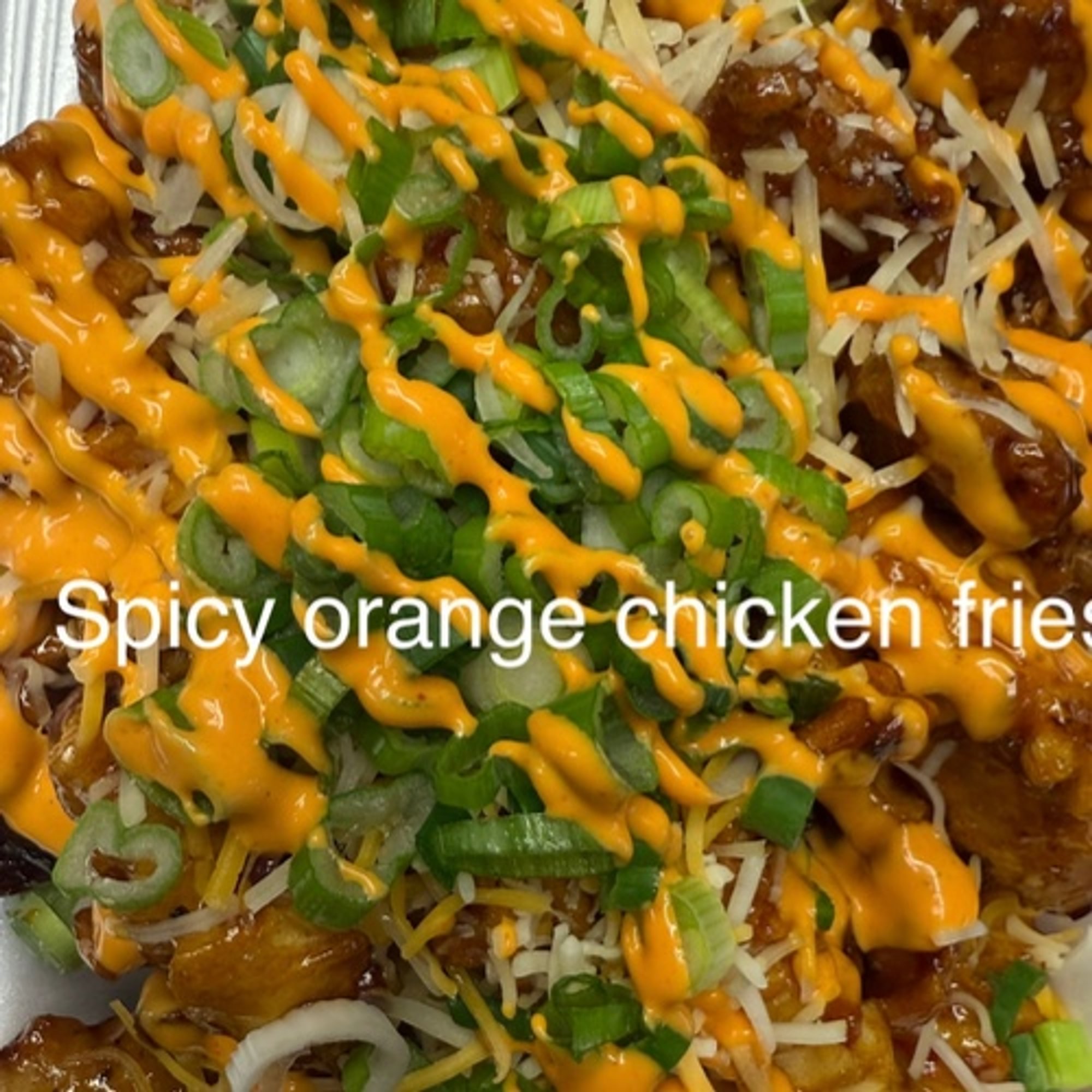 Spicy orange chicken fries