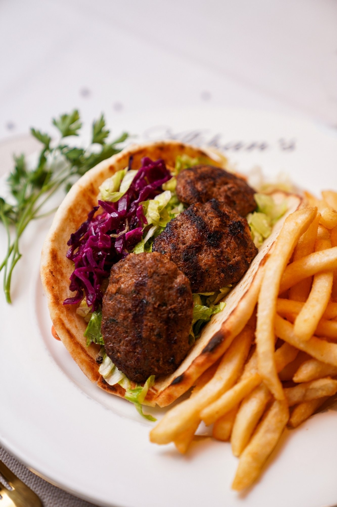 Lunch Kofte, Pita, Salad