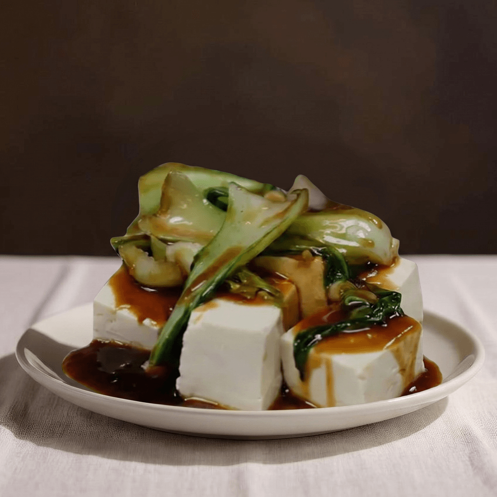 Steamed To-Fu with Bok Choy