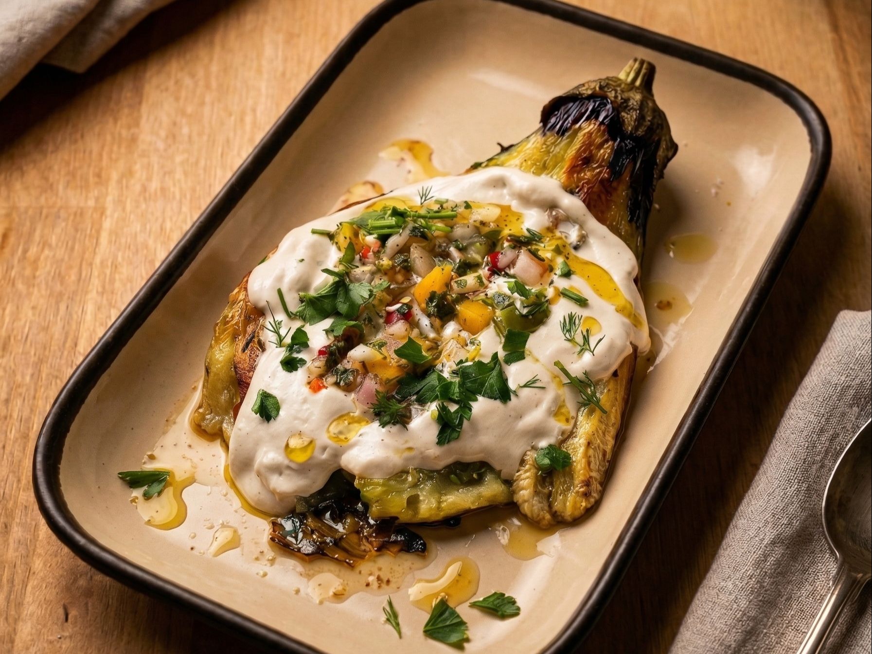 Grilled Eggplant with Chimichurri