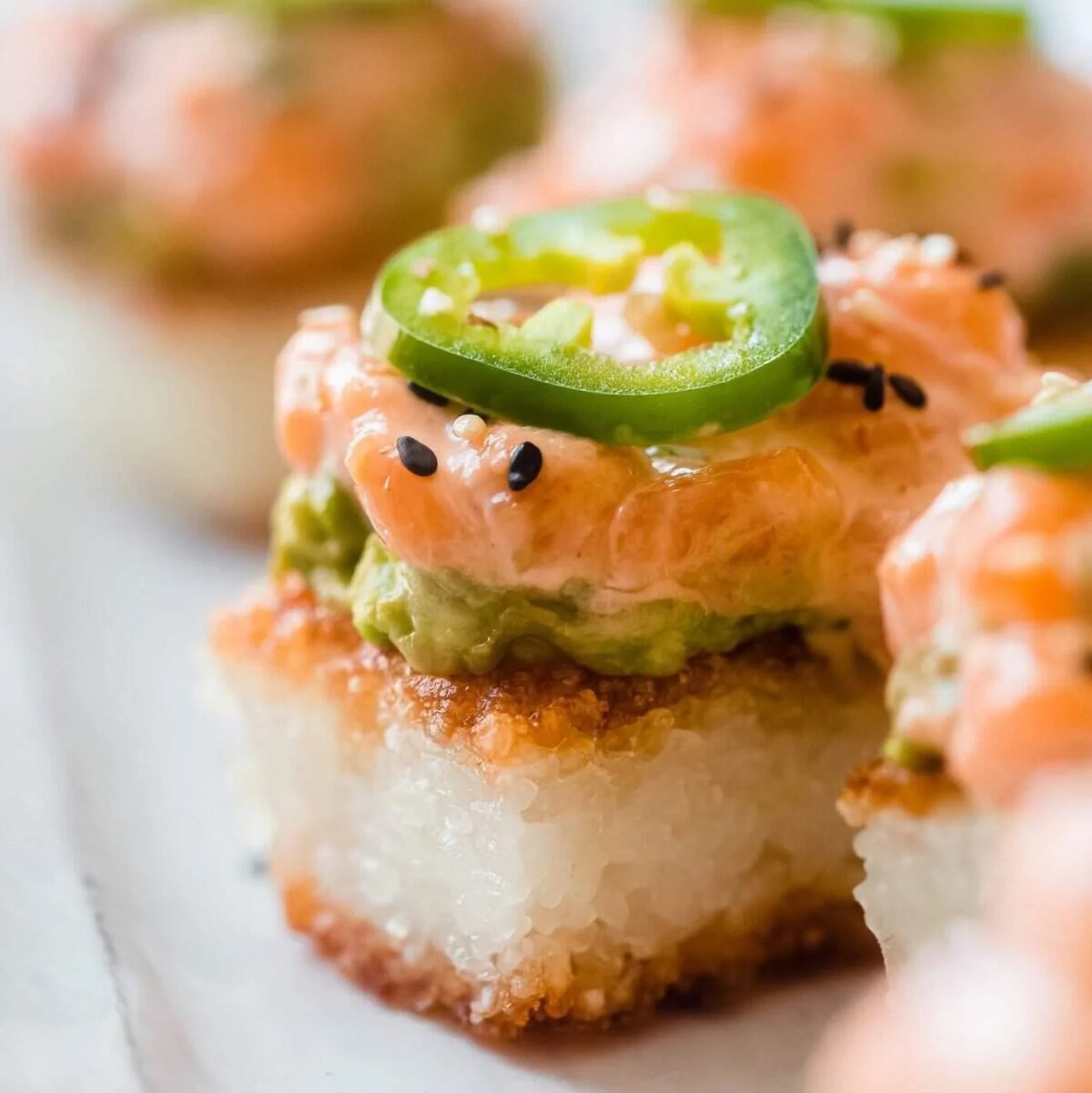 Crispy Rice Spicy Salmon
