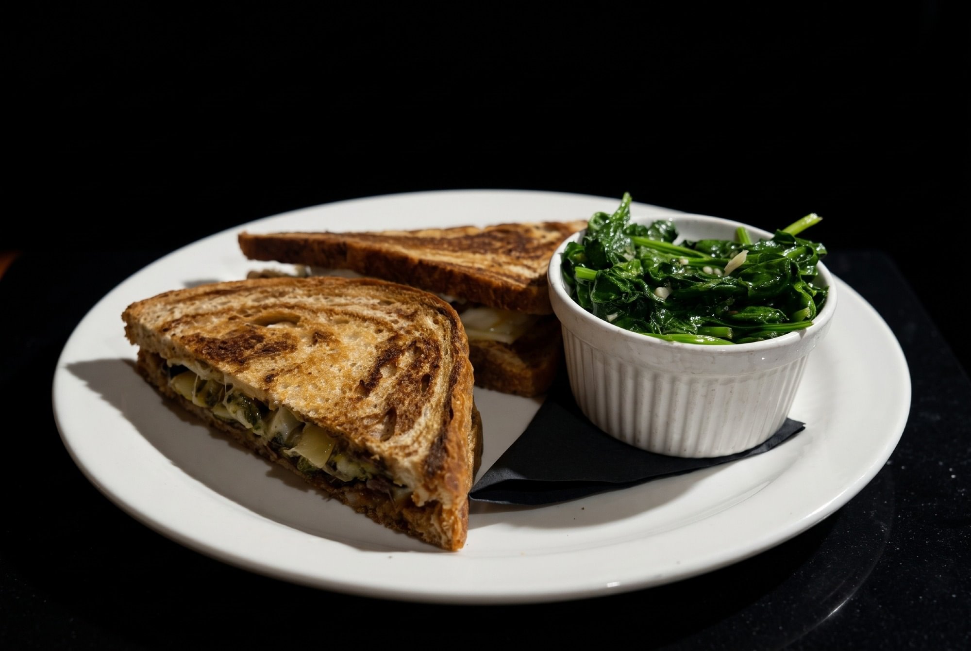 Mushroom-Spinach Patty Melt