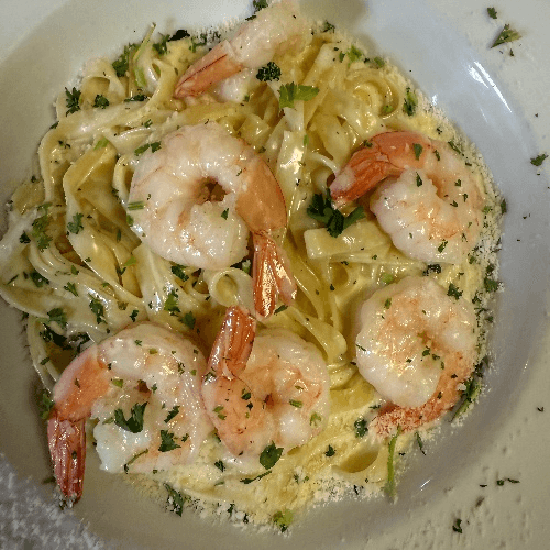 Fettuccine Alfredo with Shrimp