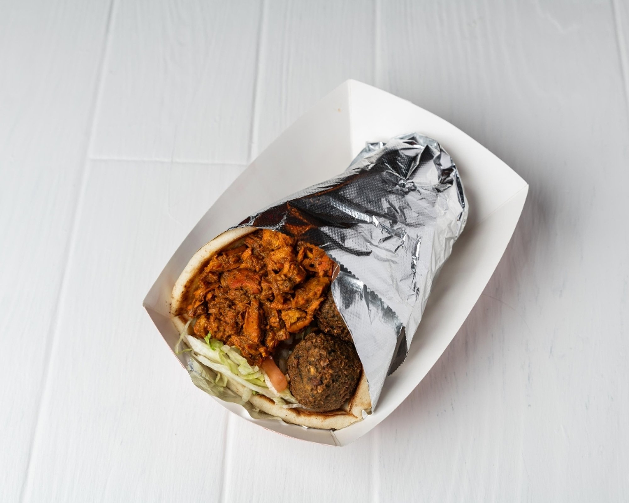 Chicken Gyro & Falafel Sandwich