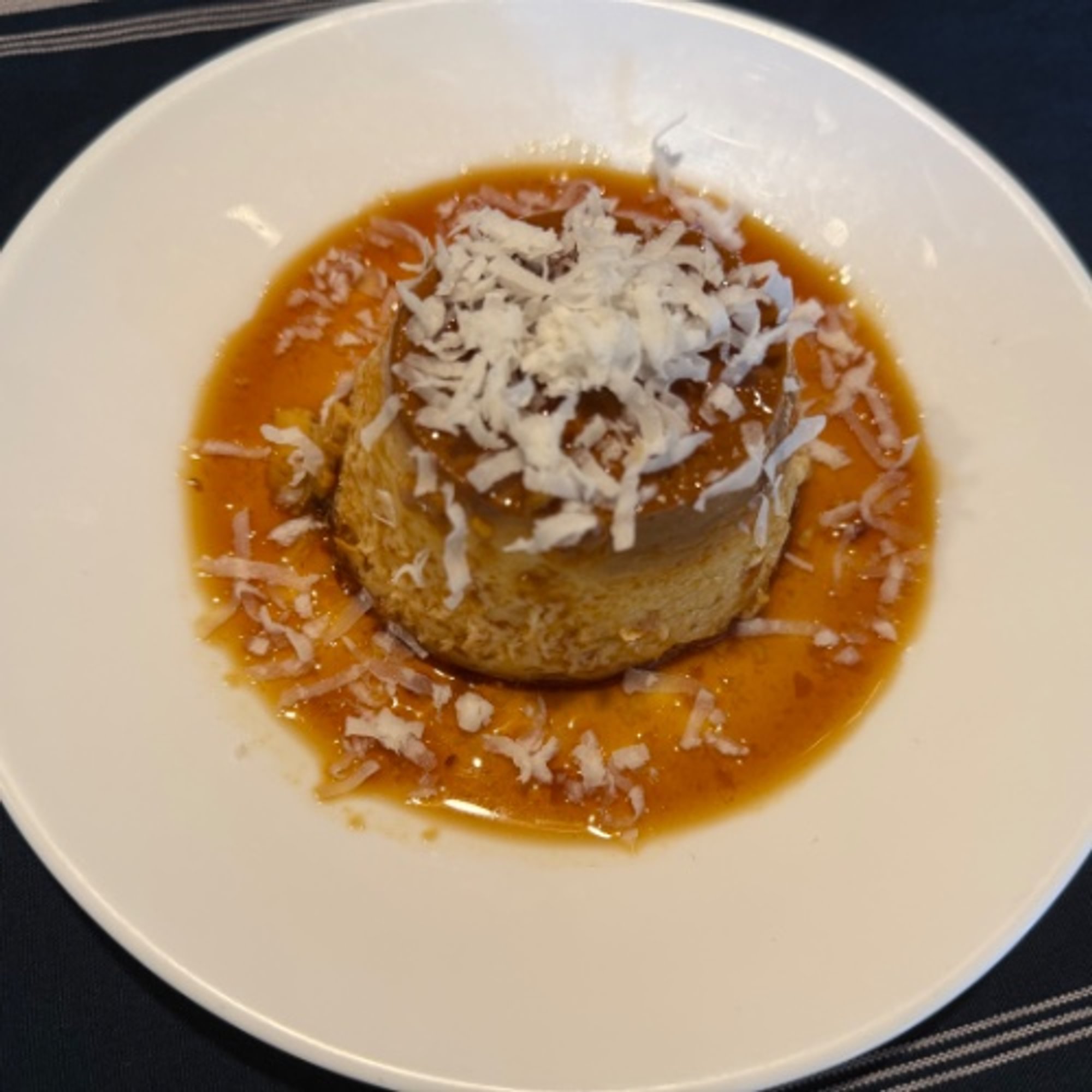 Flan Con Coco Rallado