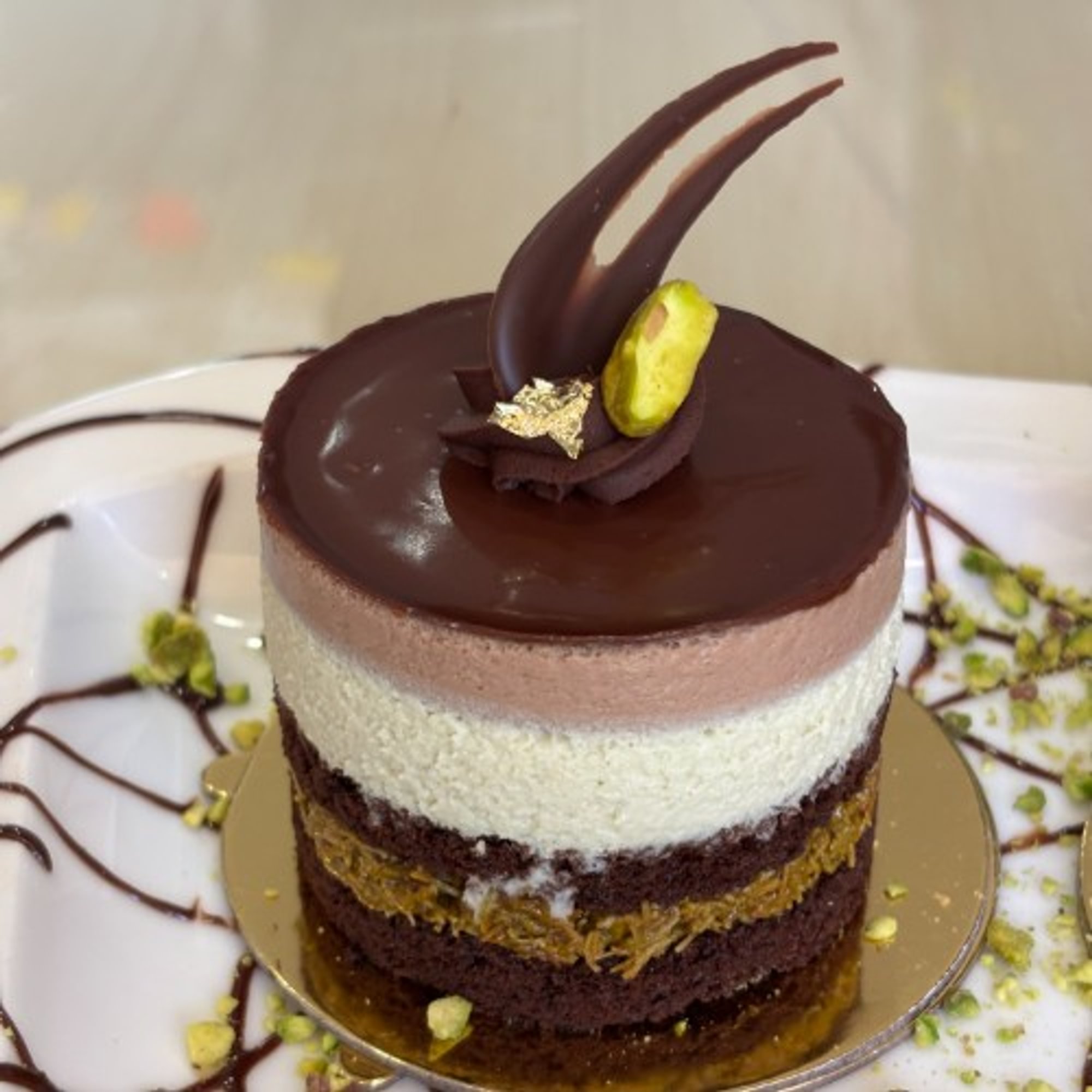 Dubai Chocolate Mousse Tower