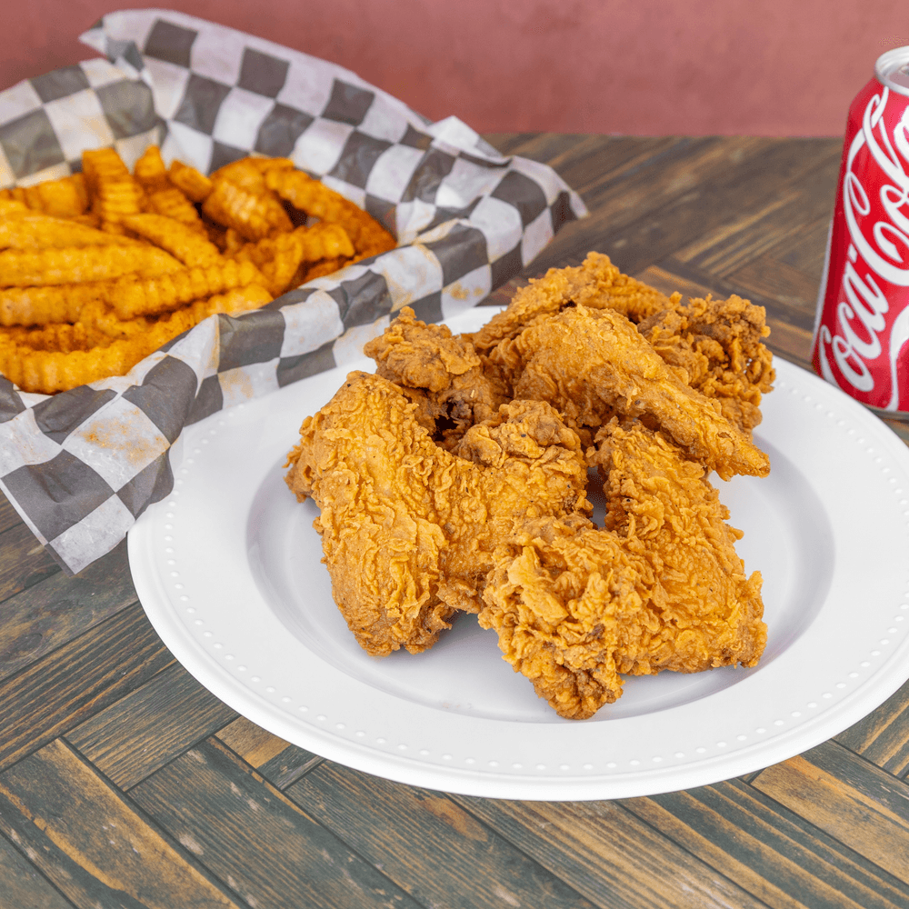 3 Whole Wings, Fries, and Drink