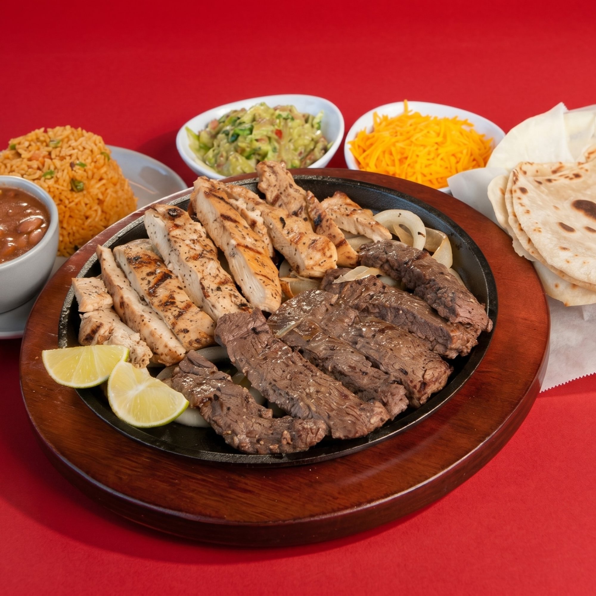 Beef & Chicken Fajitas for 1