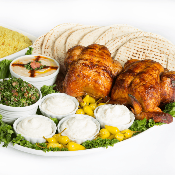 Small Family Pack - Rotisserie Chicken w/ 2 small 8 oz sides 