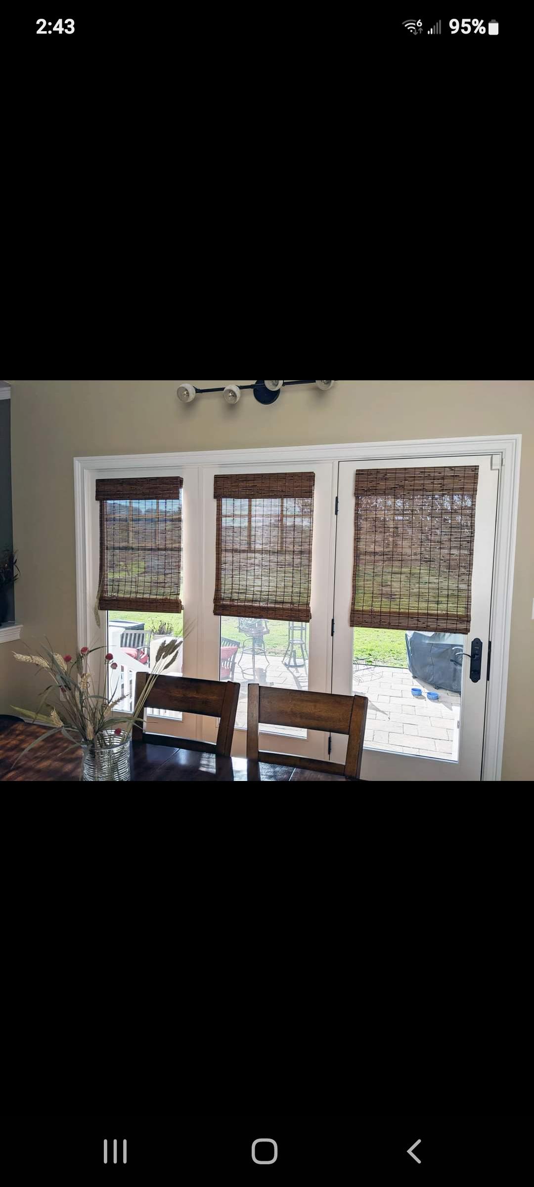 Woven Wood shades installed by Budget Blinds in Bridgeton, NJ