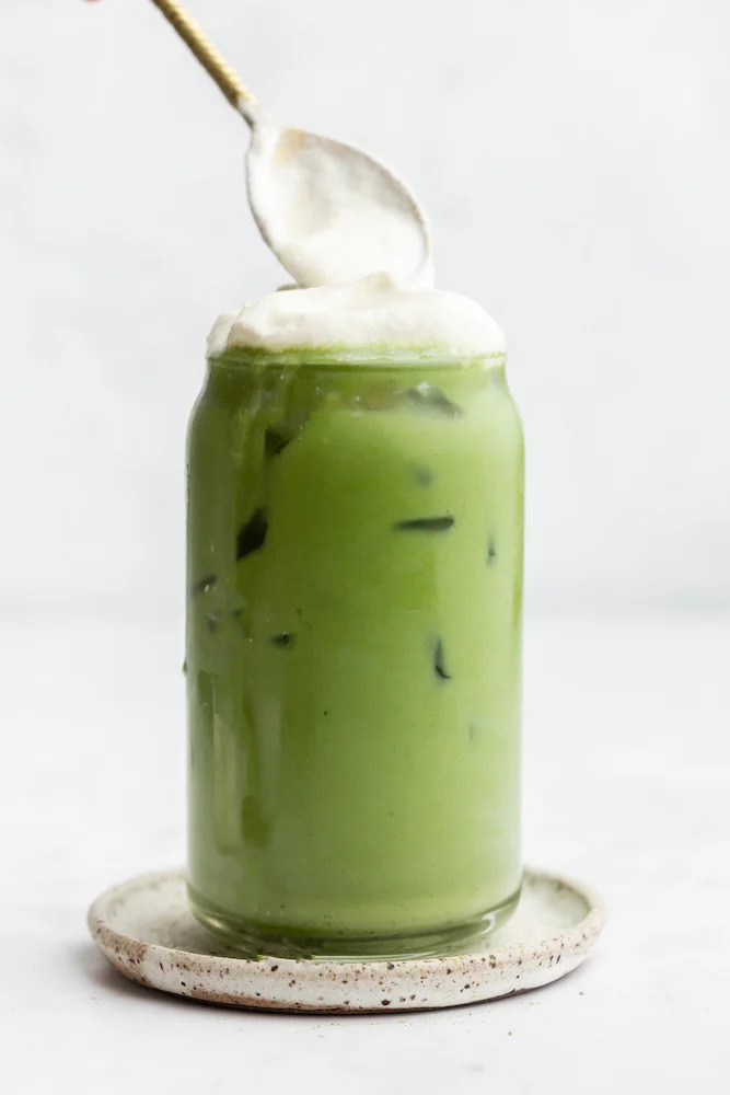 Matcha Latte w/sweet cream