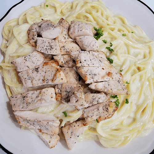 Chicken Alfredo with Spaghetti and/or Ravioli