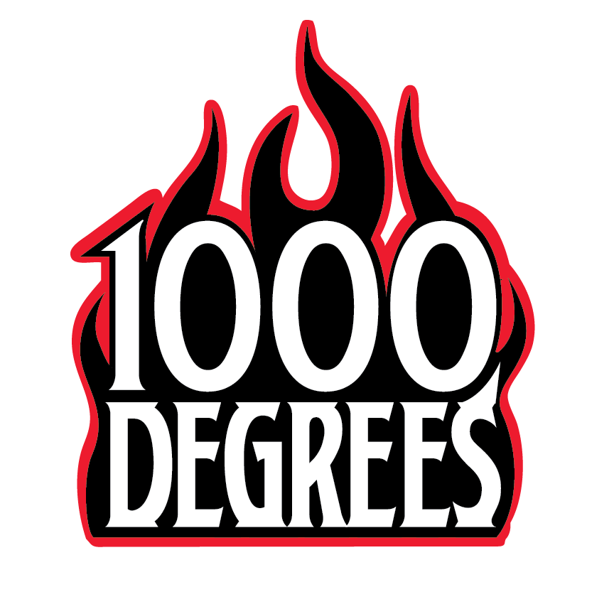1000 Degrees Pizza Salad Wings Logo