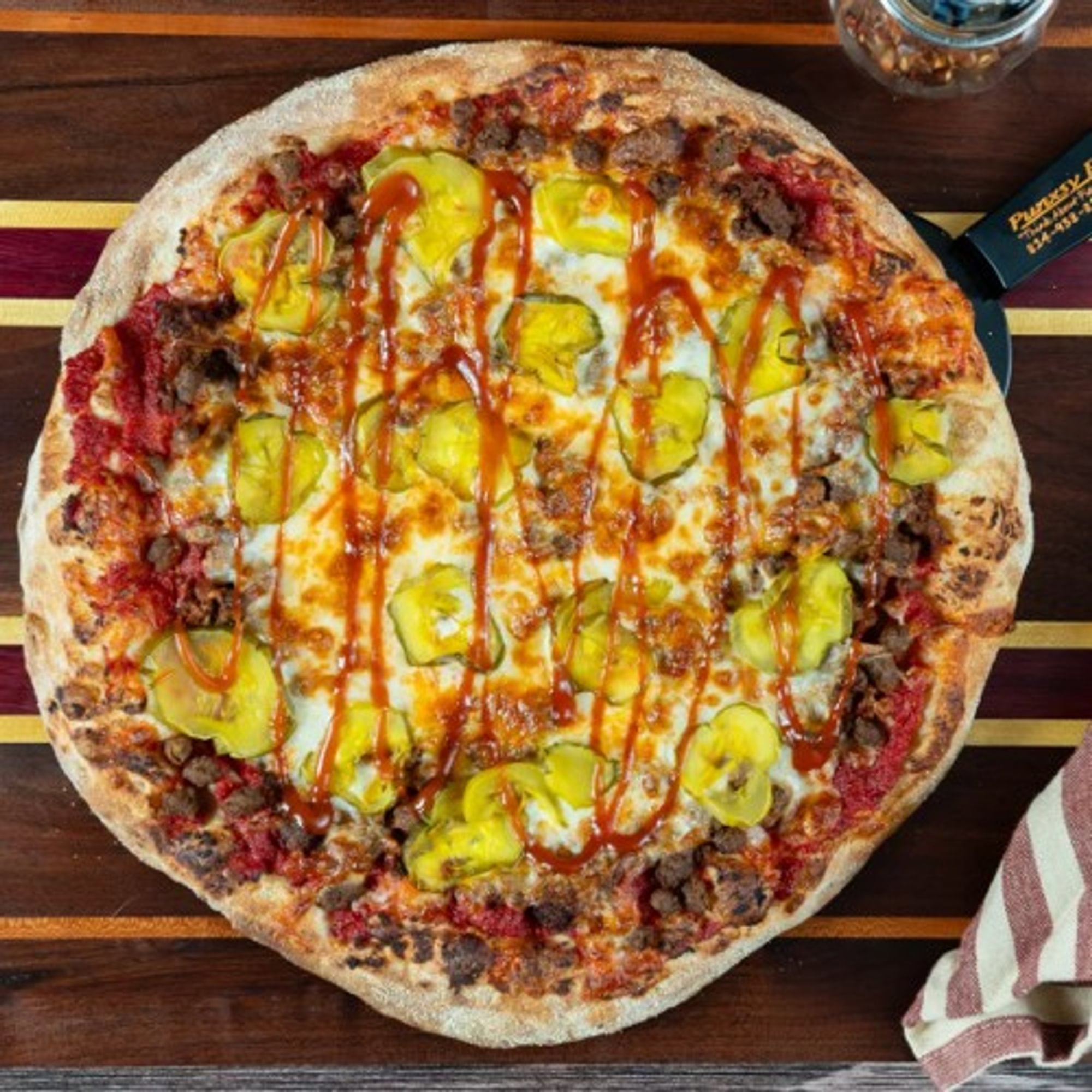 Punxy Burger Pizza (Papoos - 5" (4 Slice) )