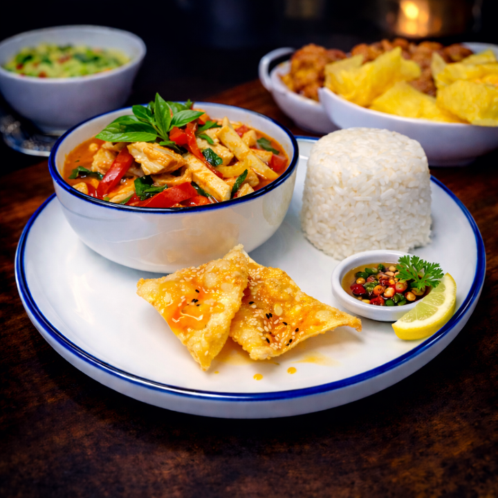 L-Red Curry + Rice 🌶️