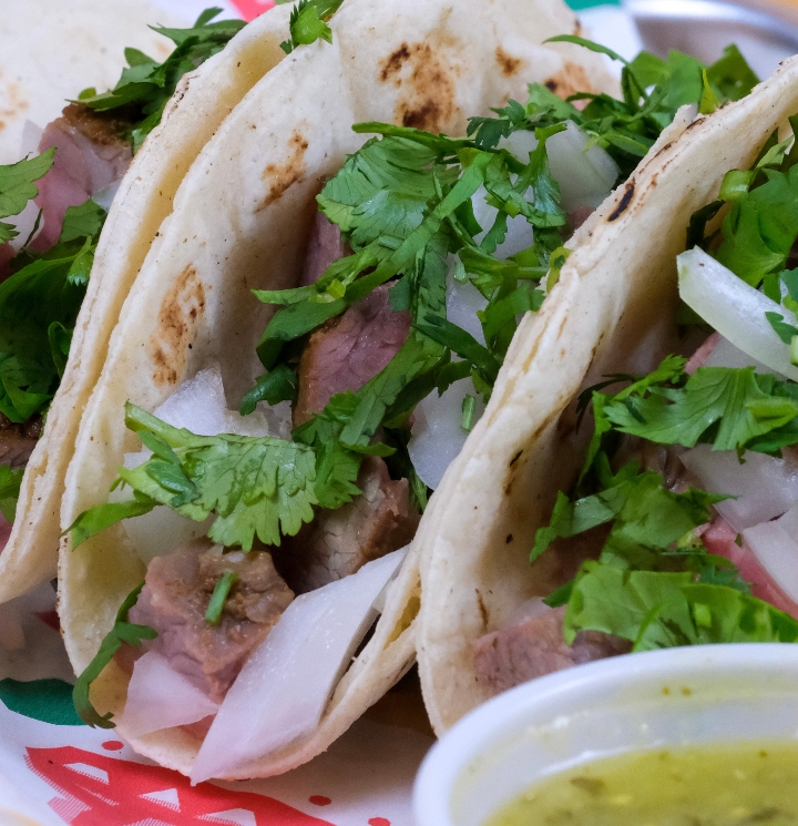 (3) Steak Taco (Carne Asada)