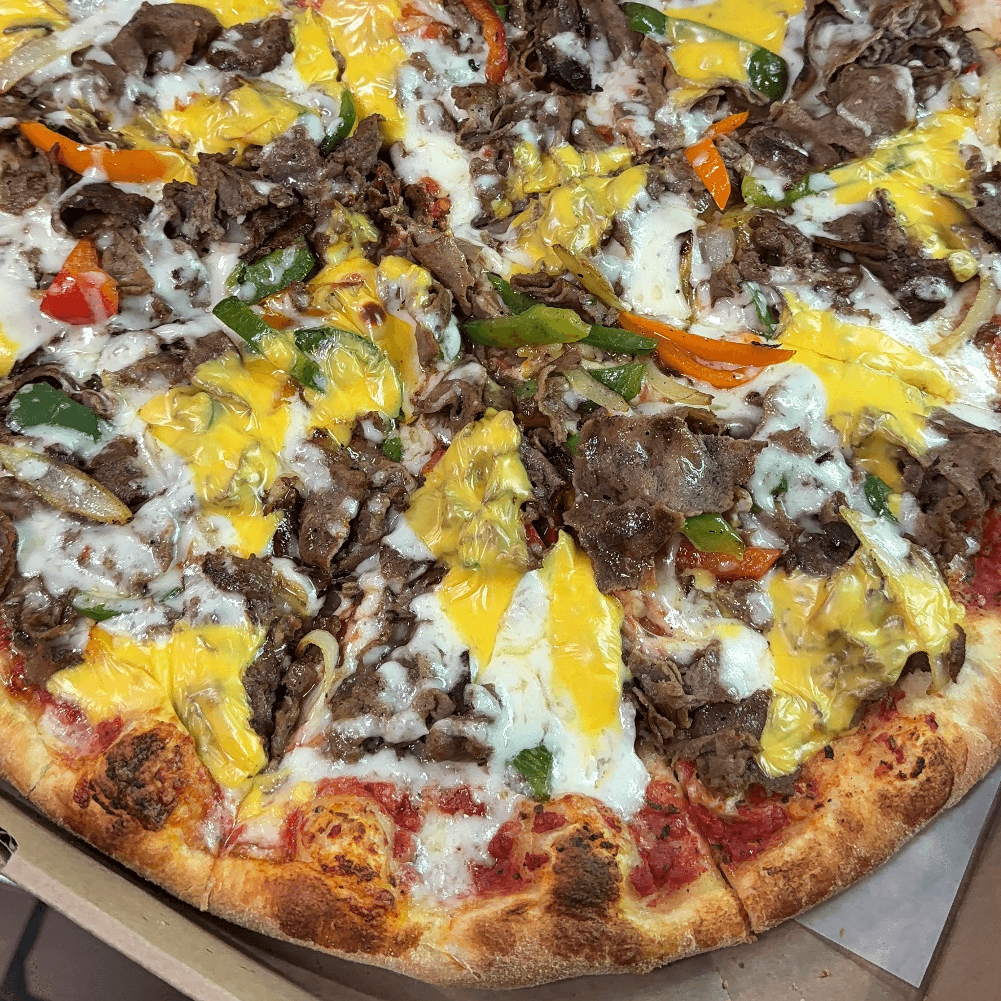 Philly Cheesesteak Pizza