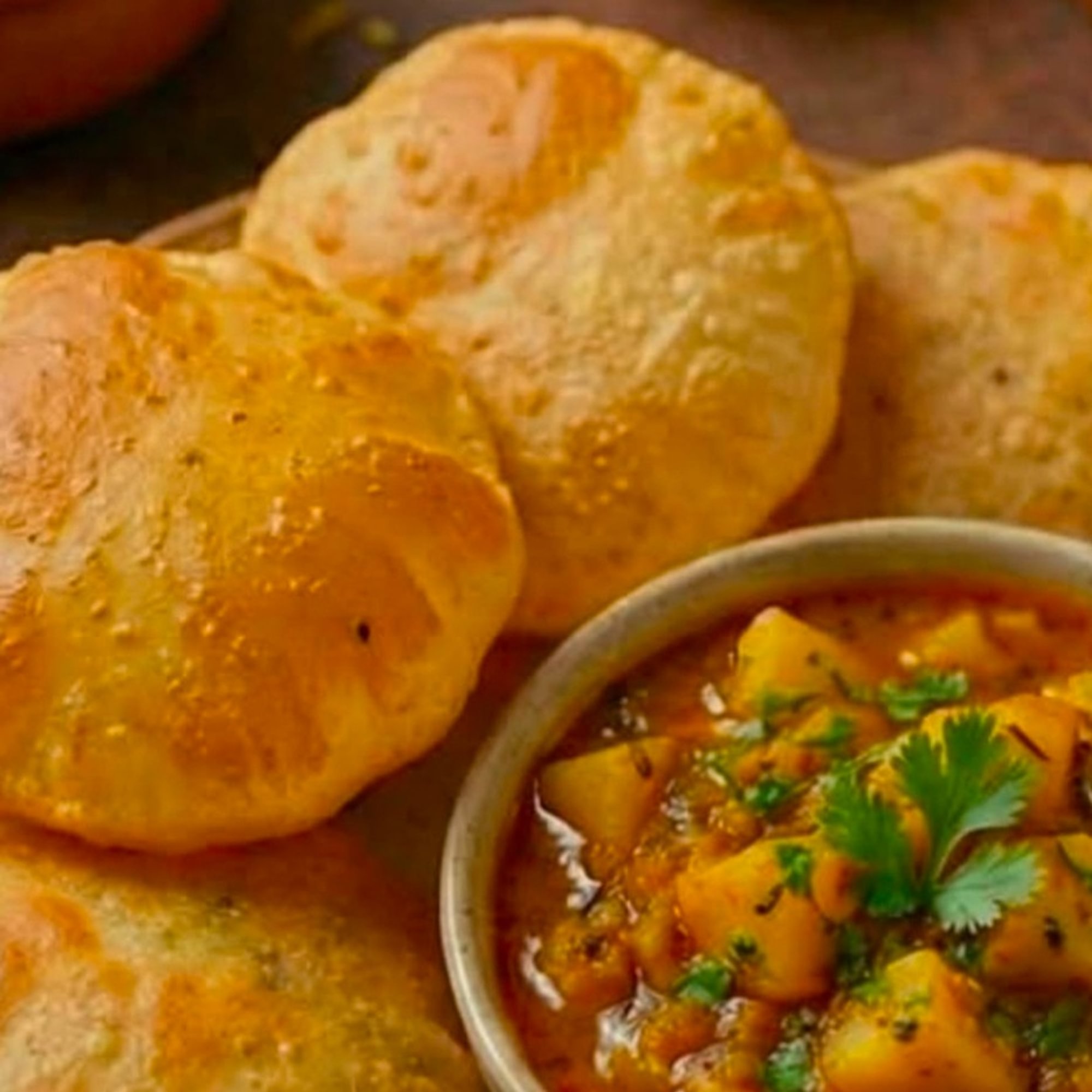 Aloo and Halwa Puri
