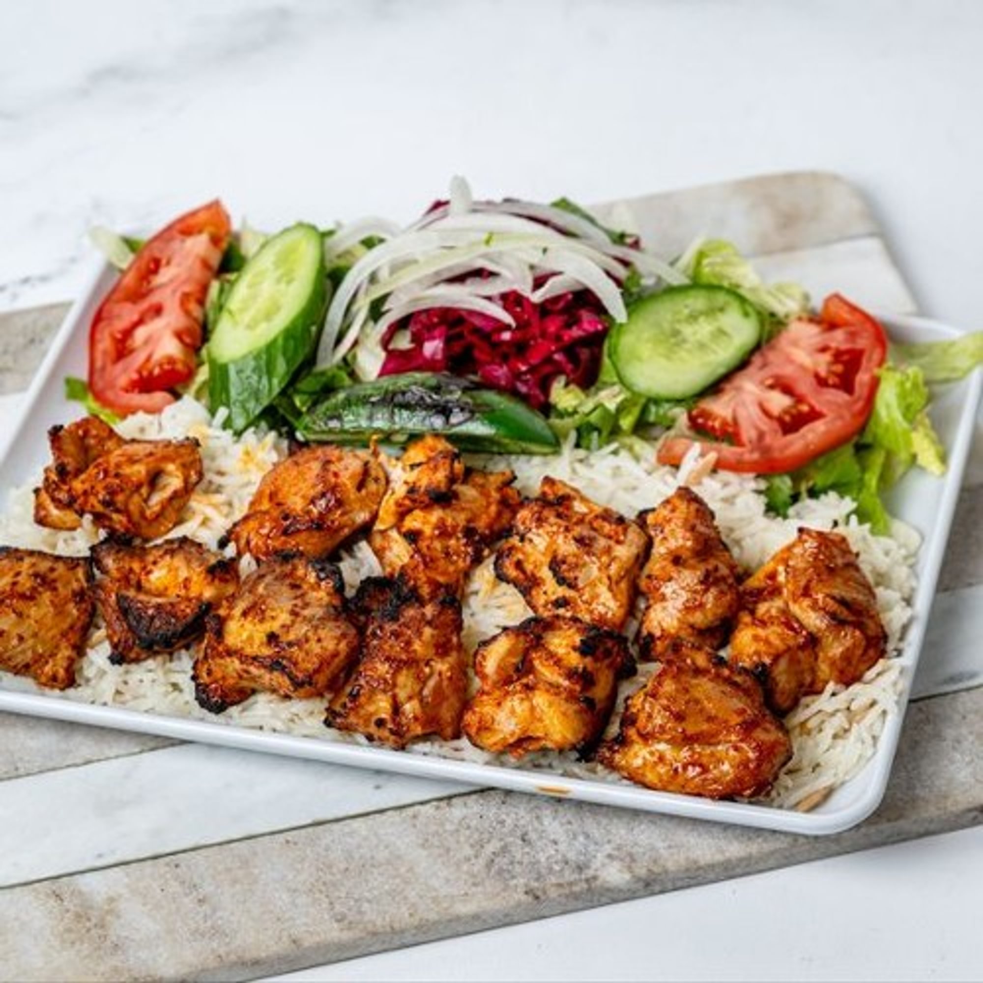 Double Chicken Shish Plate