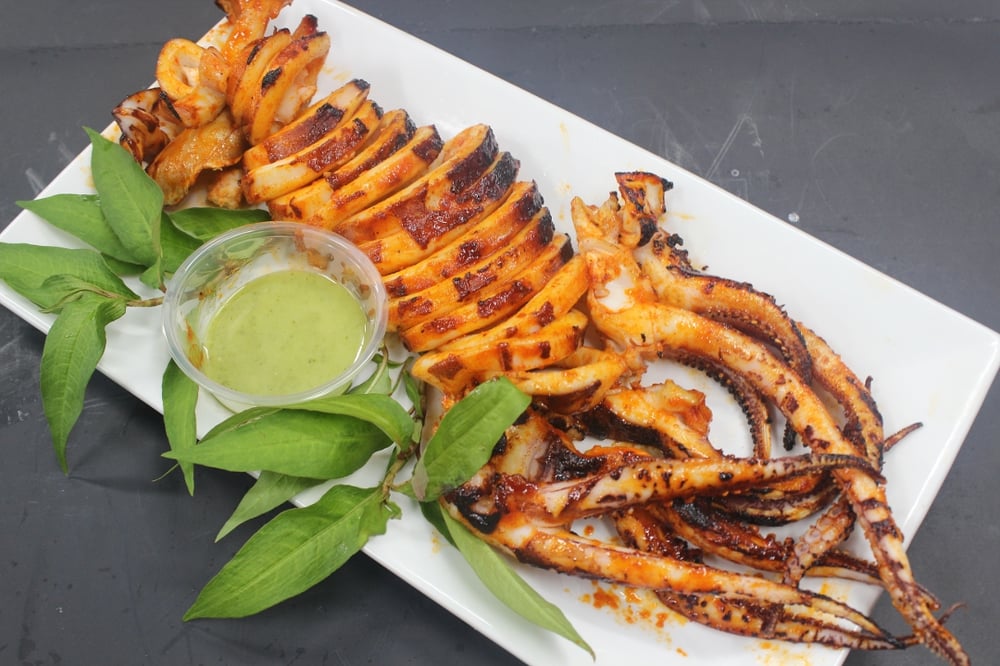 Grilled Jumbo Squid | Mực Nướng Muối Ớt
