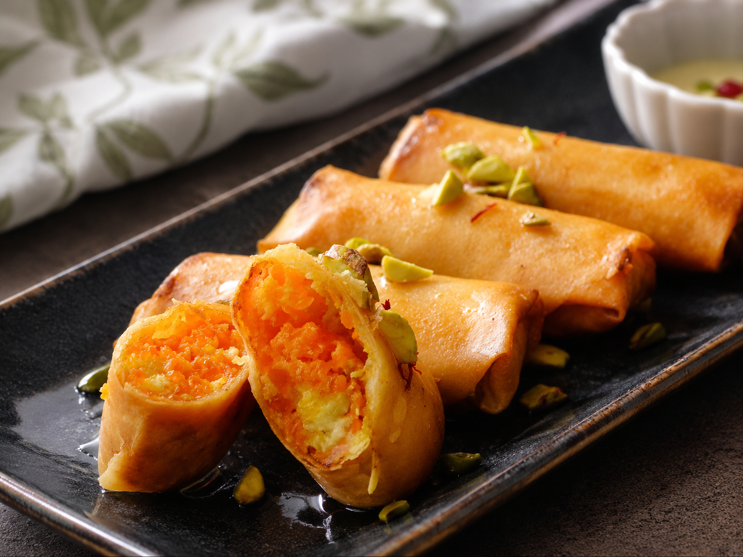 Gajar Halwa Spring Roll