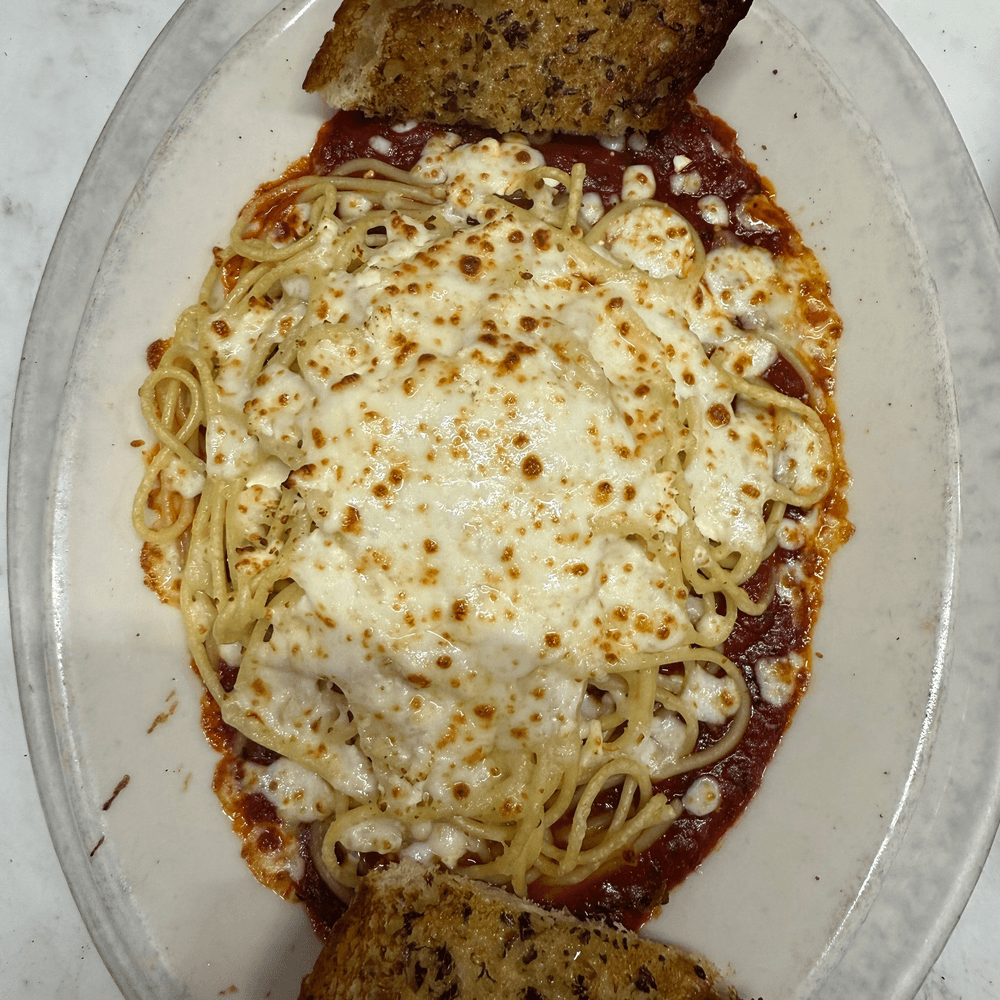 Four Cheese Baked Spaghetti