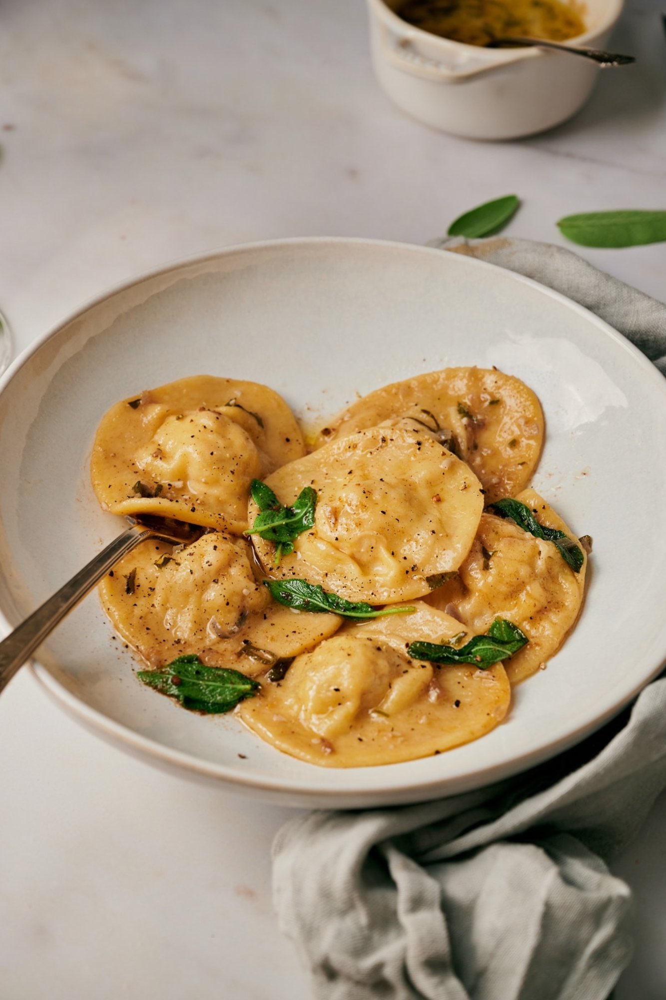 Lobster Ravioli With Ziti With Alfredo Sauce