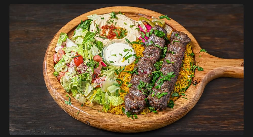 Beef & Lamb Shish Kafta Kabob Platter